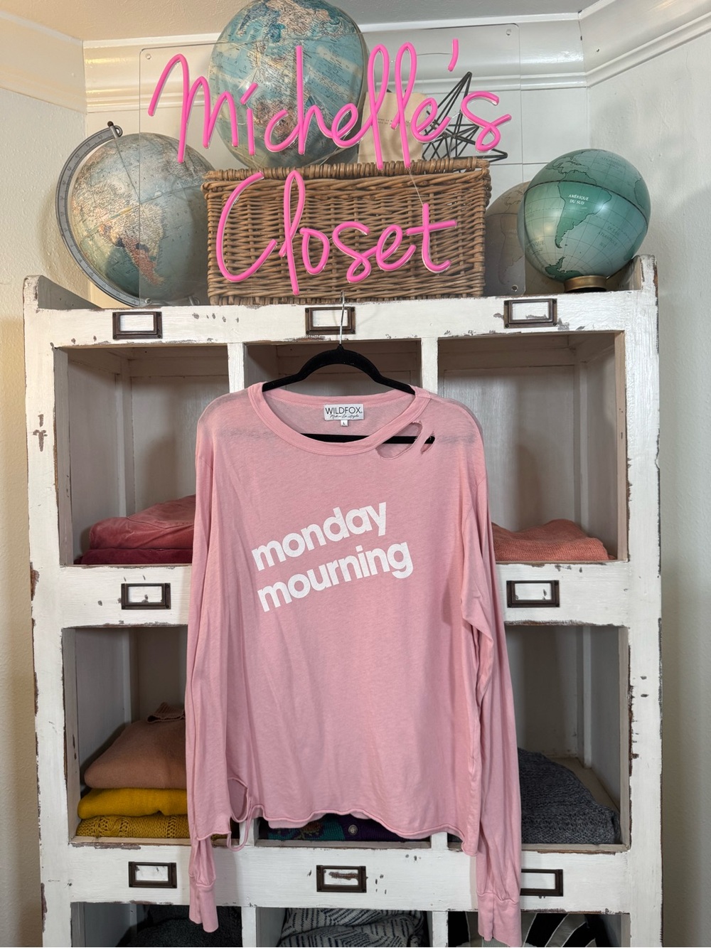 Wildfox “Monday Mourning” distressed tee